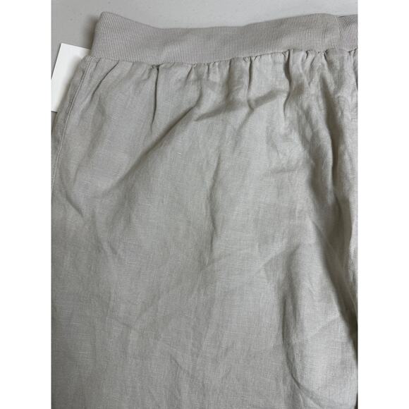 Ellen Tracy Women's Beige Tan Wide Leg Linen Pants Pull On Drawstring Size 1X - Picture 7 of 10